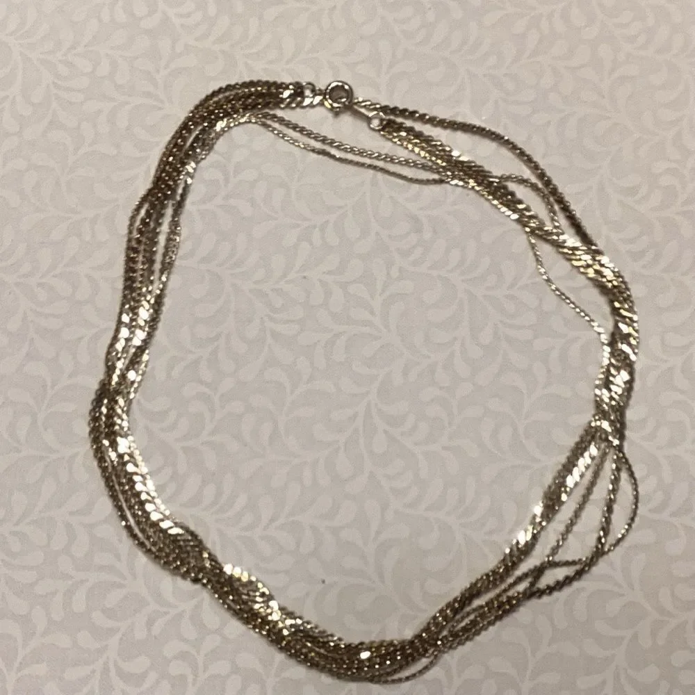 Multi Layers Goldtone Chain Necklace